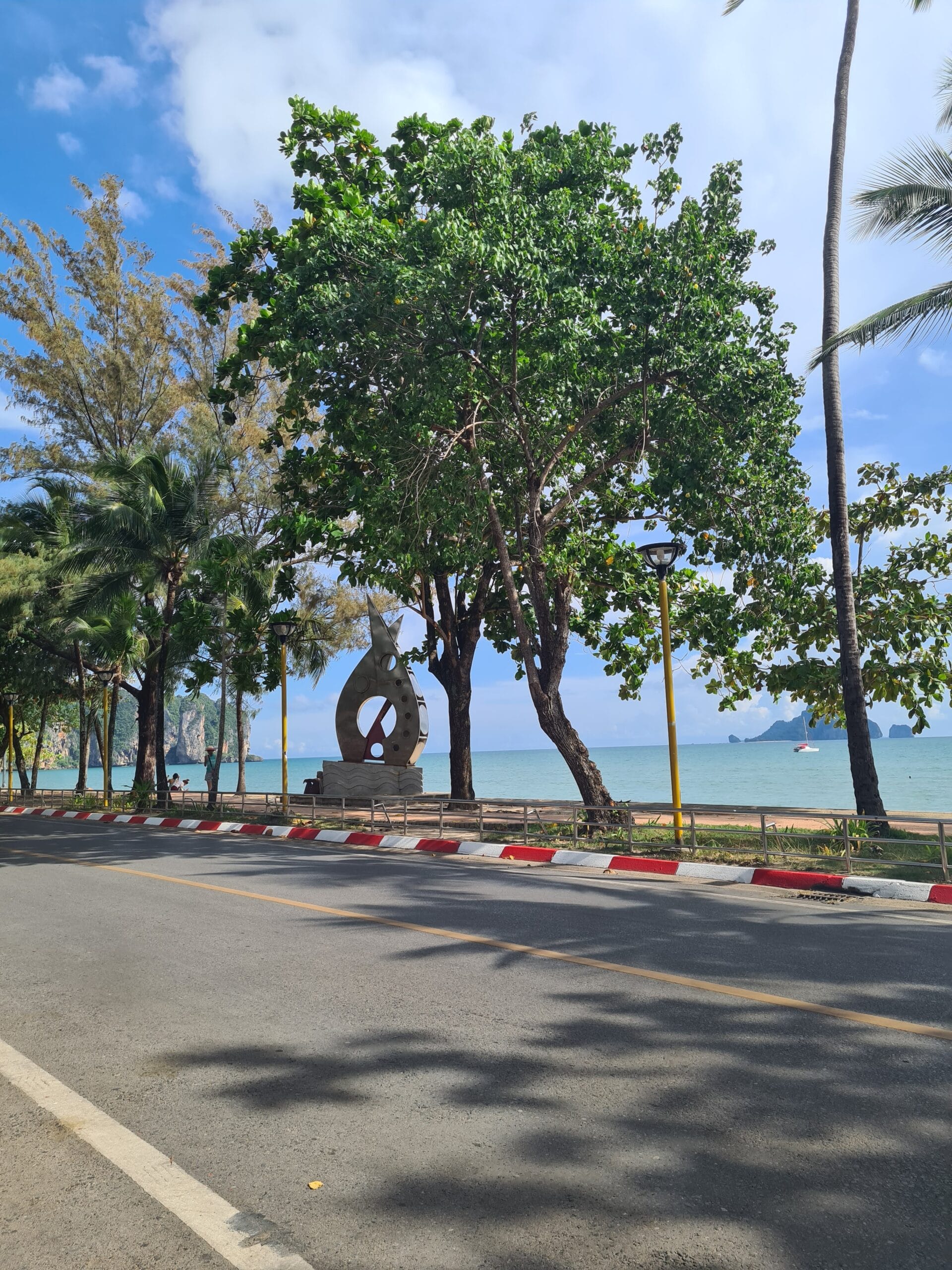 Road beside Nopparat Thara Beach in Krabi