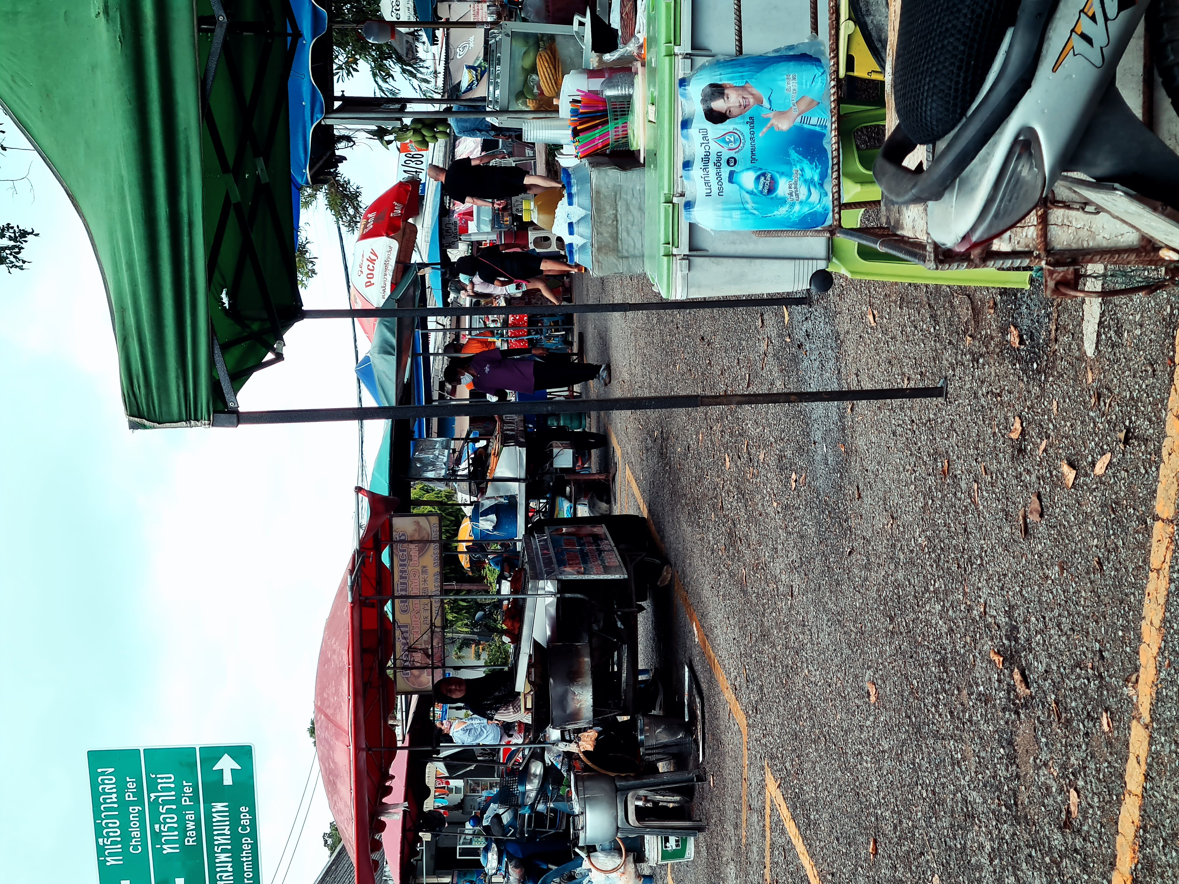 Everyday market scene in southern Thailand