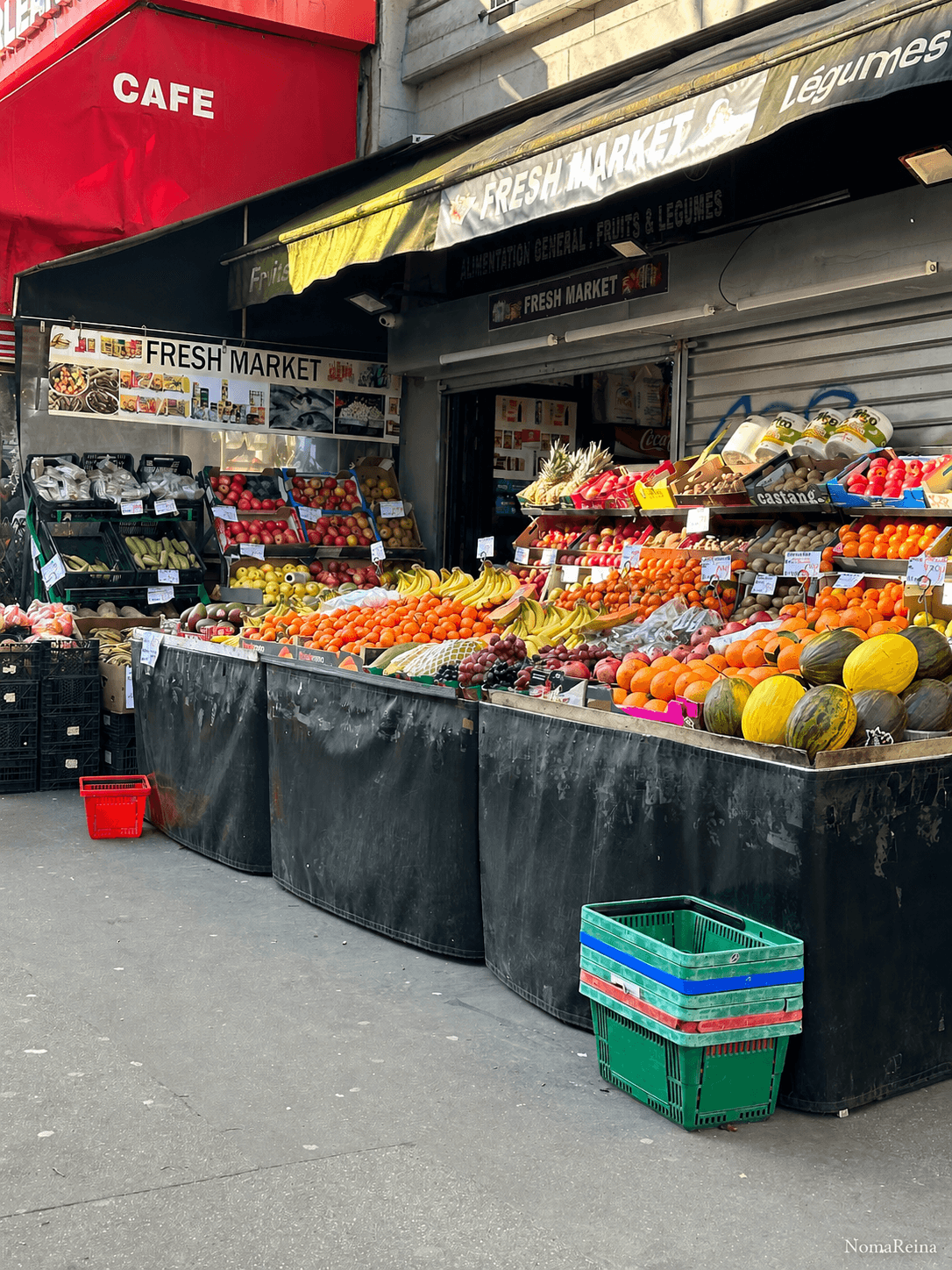 Fruit and vegetables at a neighborhood market