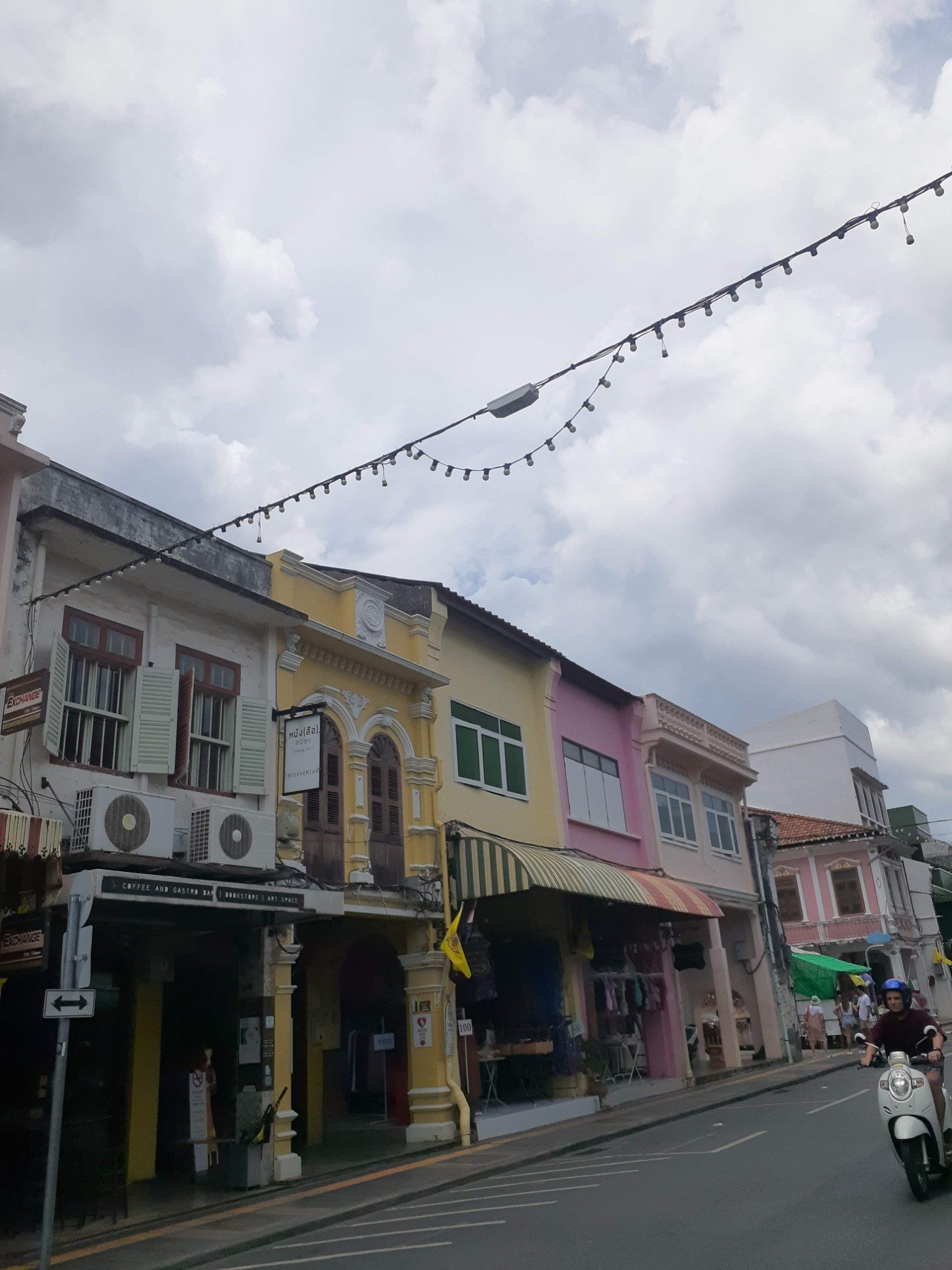 Colorful shophouses in Phuket Town in 2019
