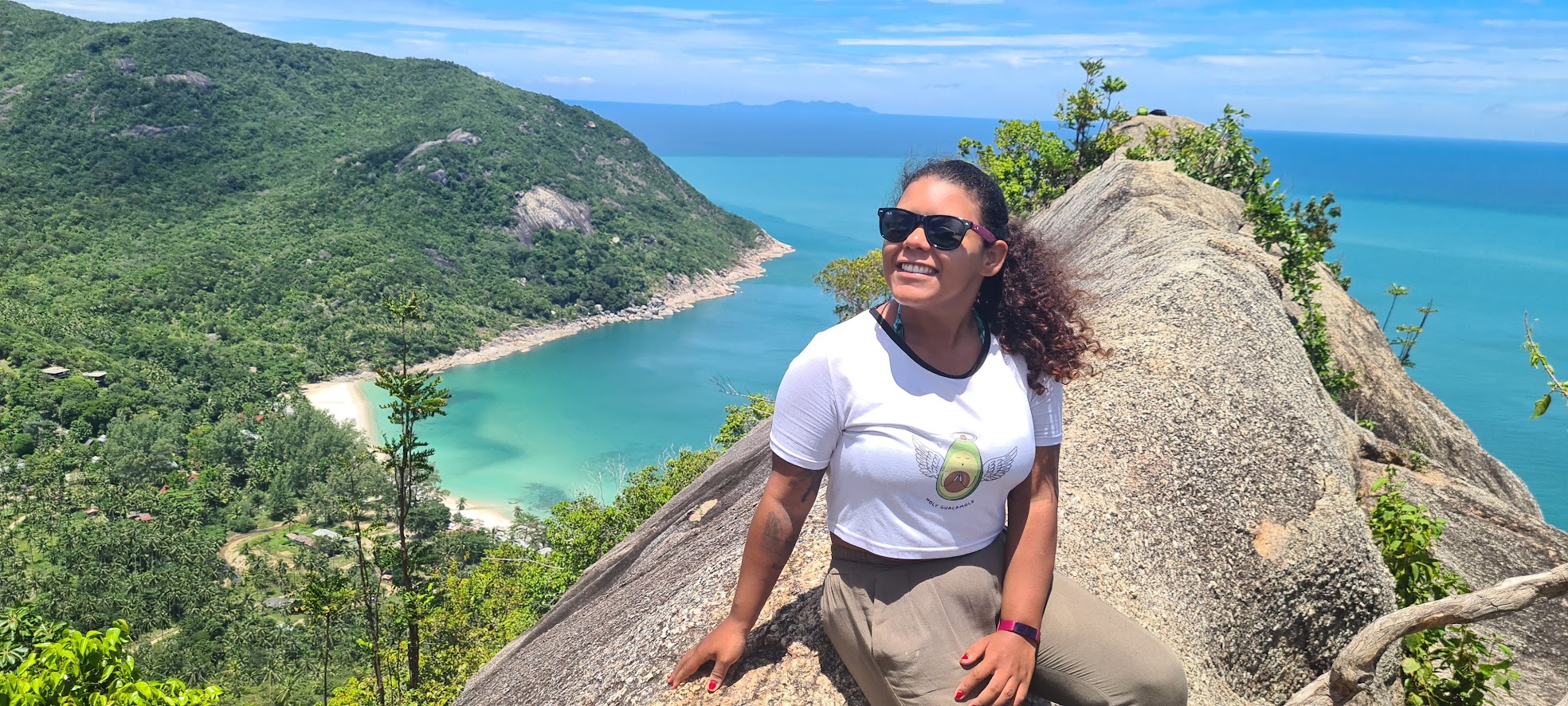 Me hiking above the coast while living in Thailand