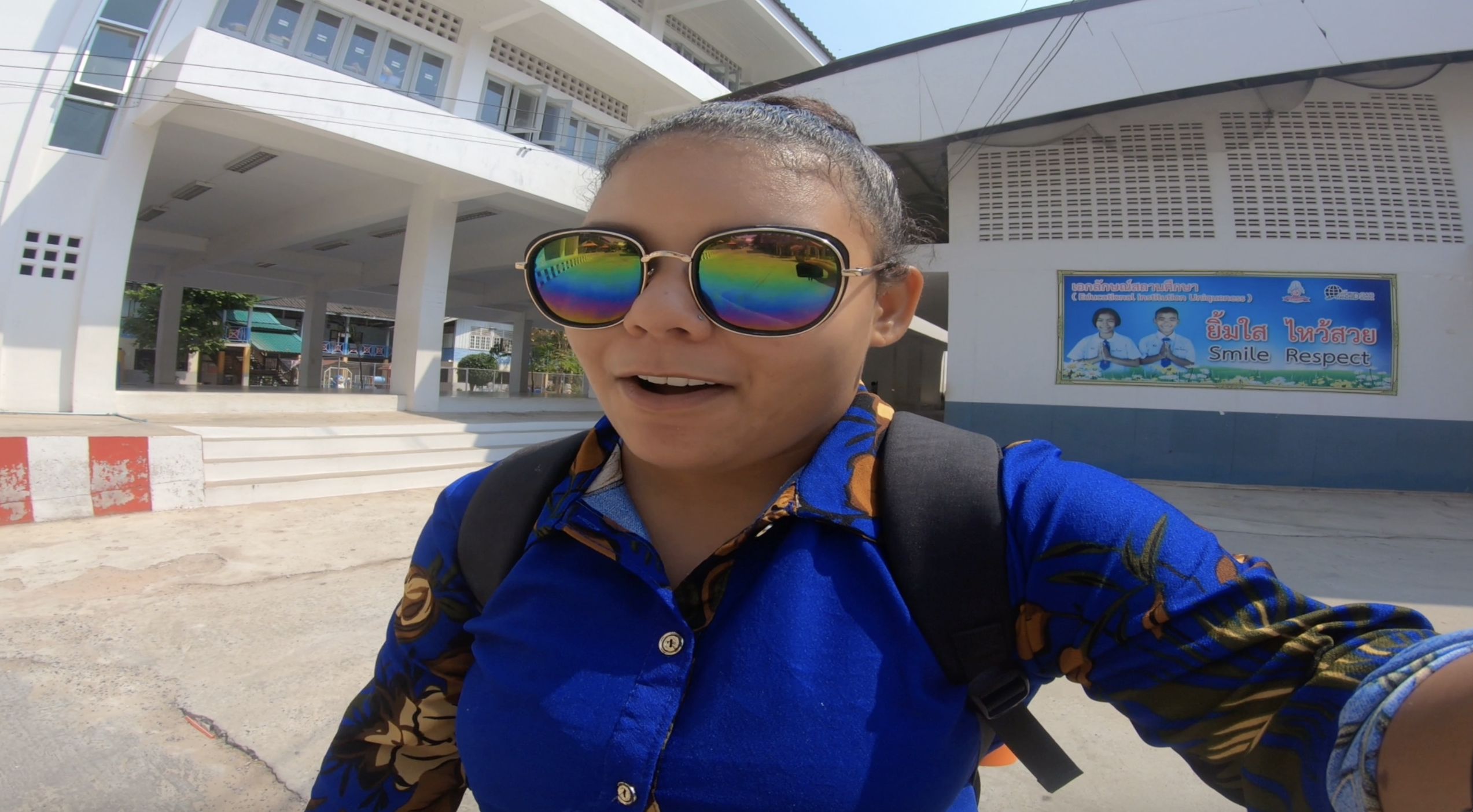 Nana during an ordinary teaching day at a school in Thailand